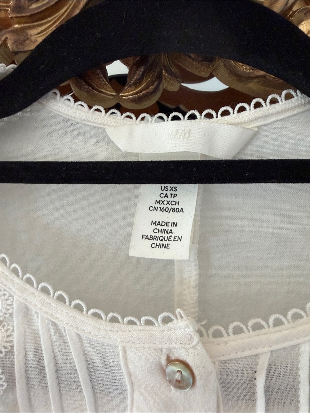 H&M White Lace-Trim Mini Dress - Picture 2 of 3